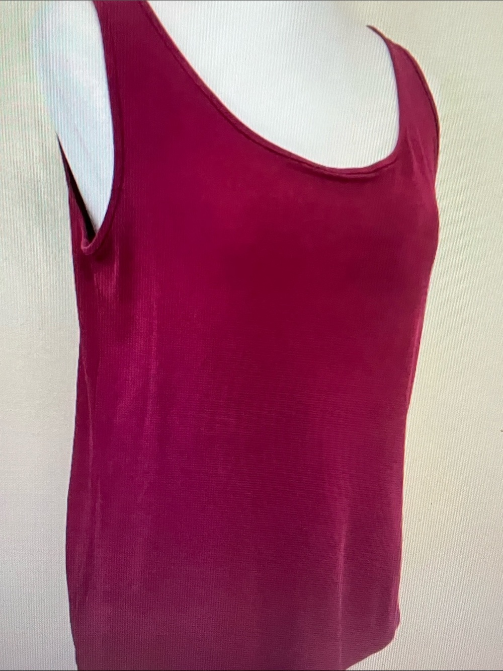 Eileen Fisher Deep Raspberry Scoop Neck Tank